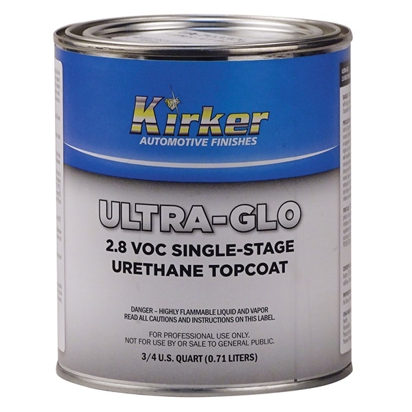 Kirker ULTRA-GLO Single-Stage Urethane Topcoat - Super Jet Black, 3/4 Qt